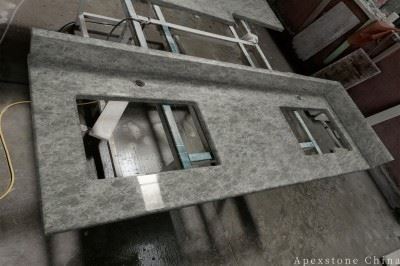 이국적인 판도라 애쉬 그레이 대리석 세면대